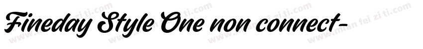 Fineday Style One non connect字体转换